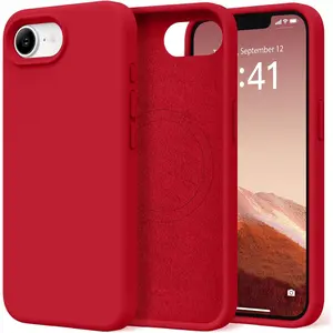 Magnetic for iPhone 17E 16E Case, Compatible with MagSafe, [Soft Anti-Scratch Microfiber Lining] Slim Silicone Shockproof Protective Phone Case for iPhone 16E 17E 6.1" Casing