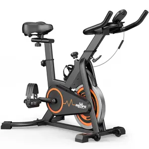 Relife sports Exercise Bike Stationary for Home Indoor,Cycling Bike with Silent Belt Drive for Home Cardio,Brake Pad Resistance with djustable & Comfort Seat/PAD Holder/LCD Monitor