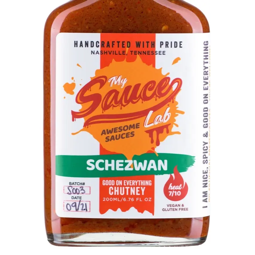 My Sauce Lab Schezwan Garlic Onion Pepper Sauce Chutney Topping Sauce Dressing Sauce Marinade Cooking Sauce Flavorful Hot Sauce Low Sugar Low Fat Natural Dairy Free Gluten Free Bottle Pack Dip