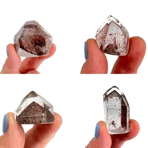 New Moon Beginnings Red Phantom Quartz Tumbled Stone - Natural Color with Unique Shape and Texture