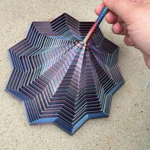 Expanded Sensory Fidget Star with Handle - Very Satisfying Sight and Sound with Hypnotizing Visual Fidget Toy