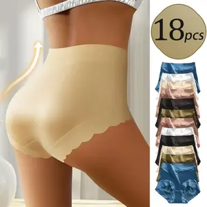 3-pack seamless mid-rise comfortable casual women’s panties; invisible, comfortable, breathable women’s underwear for everyday wear; spring–themed women’s lingerie; minimalist basic design; bridal underwear; women’s underwear; women’s summer clothing