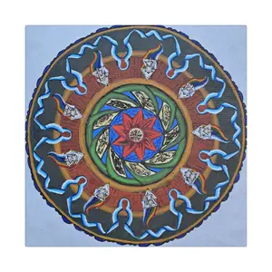 Colorful Mandala Satin Canvas Artwork, Wall Décor, Bohemian Home Art, Meditation Piece, Unique Gift for Celebrations
