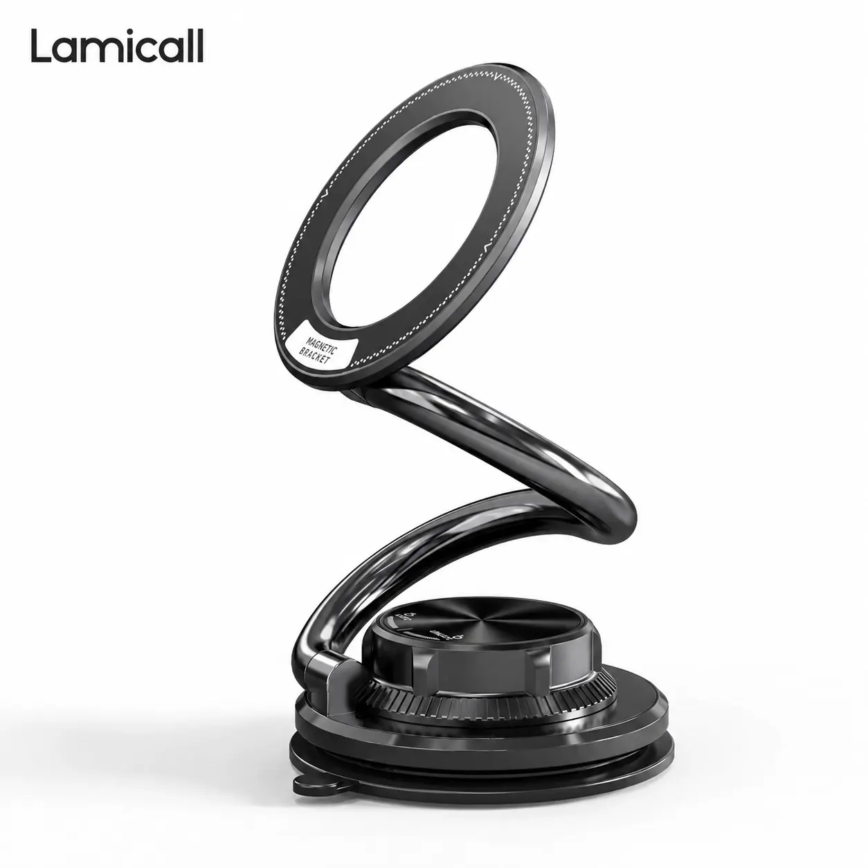 Lamicall Car Phone Holder for Magsafe Dashboard Windshield Nano Gel Vacuum | 20X Magnetic Phone Holders for Your Car 360° Suction Cup Phone Mount for iPhone 17 16 15 14 13 12 Pro Max Gift Truck Black sohochic
