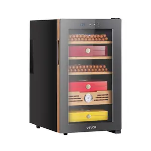 Fathersdaygift VEVOR Electric Humidor, 48L, 350 Counts Electric Cigar Humidor Cabinet with Cooling Temperature Control, Spanish Cedar Wood Shelves Drawers, Mechanical Hygrometer, 4 Layers, Cooler for Householddealsforyoudays