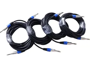 4PCS 1/4 inch TRS Cable, 1/4 inch TRS Male to 1/4 inch TRS Male 25ft - Audio Accessories