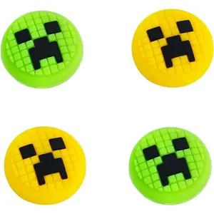 X-KCS03   Cute Thumb Grip Caps for Switch Joy-con/OLED/Switch Lite, Kawaii Joystick Cap Grip 4PCS Soft Silicone Protective Button Cover, Green