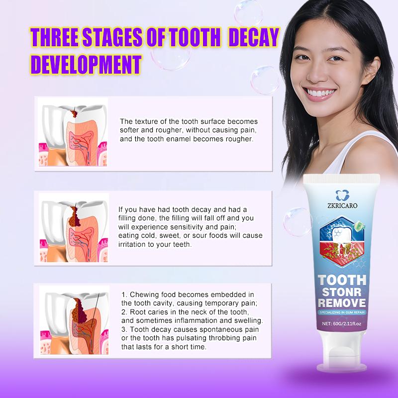 ZKRICARO Anti-Cavity Repair Toothpaste FDA Certified Cavity Repair Whitens Teeth Strengthens Enamel Relieves Sensitivity & Bad Breath