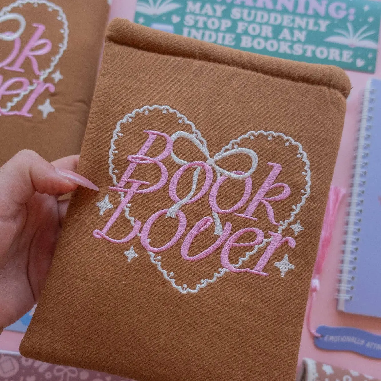 Book Lover Embroidered Kindle Sleeve
