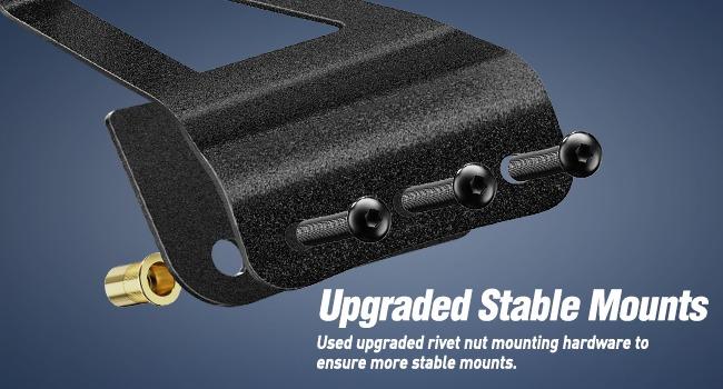 Nilight 2PCS 52” Curved LED Light Bar Bracket at Upper Windshield Roof Cab for 07-13 Chevy Silverado Suburban Avalanche Tahoe & GMC Yukon Sierra