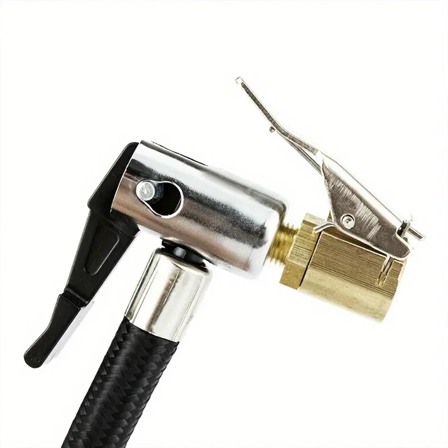 8mm Brass Locking Tire Air Chuck with Clip, Universal Tire Inflator Hose Adapter & Nozzle Connector for Car Truck Motorcycle Automotive