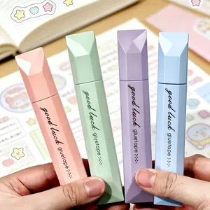 4pcs Large Capacity Multi-Color Double-Sided Tape, Portable Soft Color Series, Smooth Application, Ideal for Craft Needs, Acid-Free Durable Tape