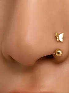1pc Hypoallergenic Stainless Steel Butterfly U-Shaped Nose Ring - Elegant & Cute Design for Women, Perfect for Daily Wear & Gifting, All-Season Comfort, No Power Needed, Cute Nose Ring, Gift Item, Minimalist Jewelry, Durable Jewelry