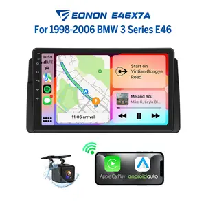 EONON Car Stereo for BMW 3 Series 323i, 325i, 328i, 330i (E46) 1999-2005, BMW M3 2000-2006, Wireless CarPlay & Android Auto Car Radio Touch Screen, 9" Android 14 Car head unit, Bluetooth, Steering wheel controls, Backup camera - E46X7