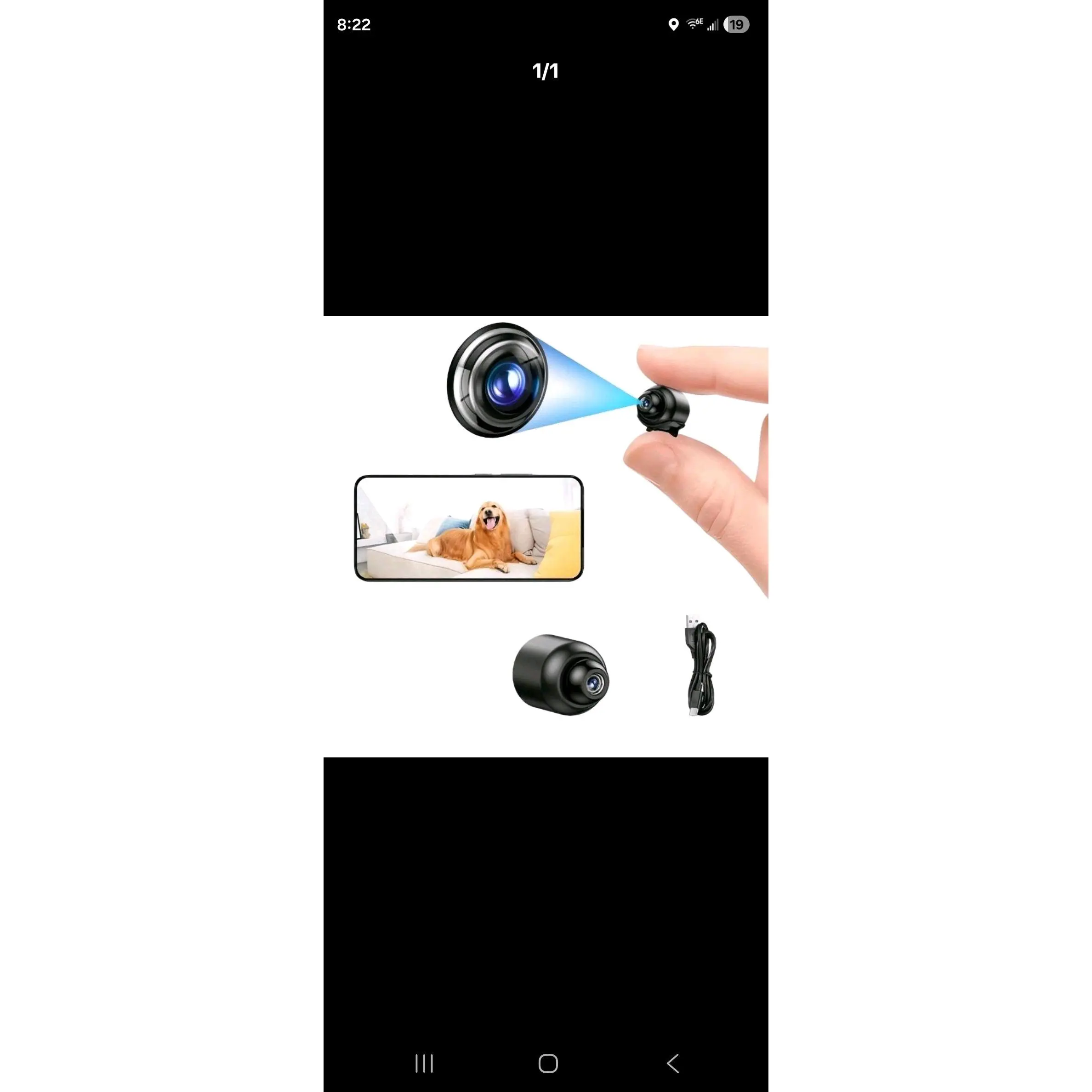 1080p Mini Wireless Hidden Surveillance Camera - Rechargeable Phone Charging Cable Security Monitoring Device