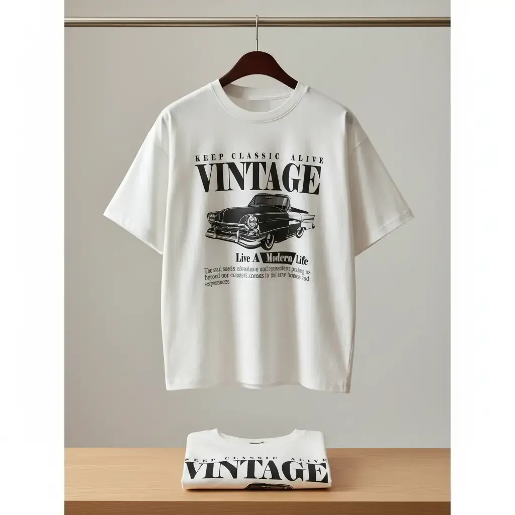 Graphic Tee Women's Car & Letter Print Round Neck Tee,white tee Casual Short Sleeve T-shirt for Summer, Women's Top for Daily Wear Menswear-ZB