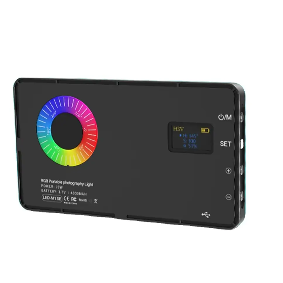 BrawRing USB Rechargeable RGB Photography Light, Portable Travel Camera and LED Selfie Light for Live Streaming Equipment and Vlogging #GLOBAL PICKS