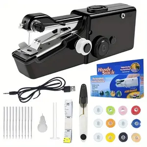 Portable Handheld Sewing Machine with Sewing Accessories, 1 Set Mini Sewing Machine without Electric, Household Appliance Parts for Home Use Multifunctional Home Sewing