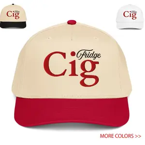 Fridge Cig Hat 7 panel cap, Em broidery Hat, Unisex Hat, Funny Gift