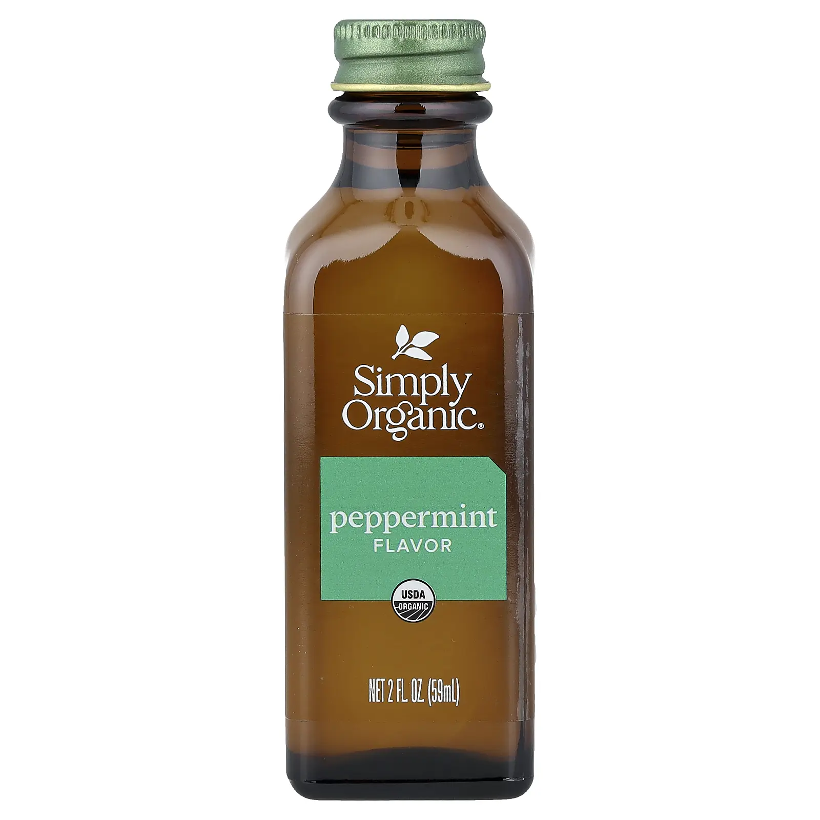 Simply Organic Peppermint Flavor, 2 fl oz (59 ml)