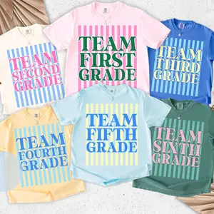 [Comfort Colors Collection] Teacher Team Shirts, Comfort Colors Back to School Shirt, Grade Level Team Tees, Teacher Gift, First Second Third Fourth Fifth Grade