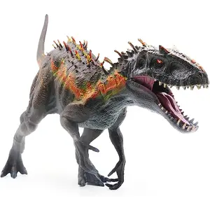 Large Realistic Tyrannosaurus Rex Toy, 15.7 inch T-REX Dinosaur Colletion, Kids' Play Dinosaur & Prehistoric Creature Figures with Moveable Jaw, Red, Ages 8+