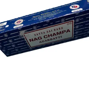 Satya Sai Baba Nag Champa Incense Stick - 6 Packs of 5 Sticks Each - Sandalwood Bakhoor for Calming Home Fragrance & Aromatic Fruity Scented Perfume - Herbal Blend Diffuser & Aroma Infusion