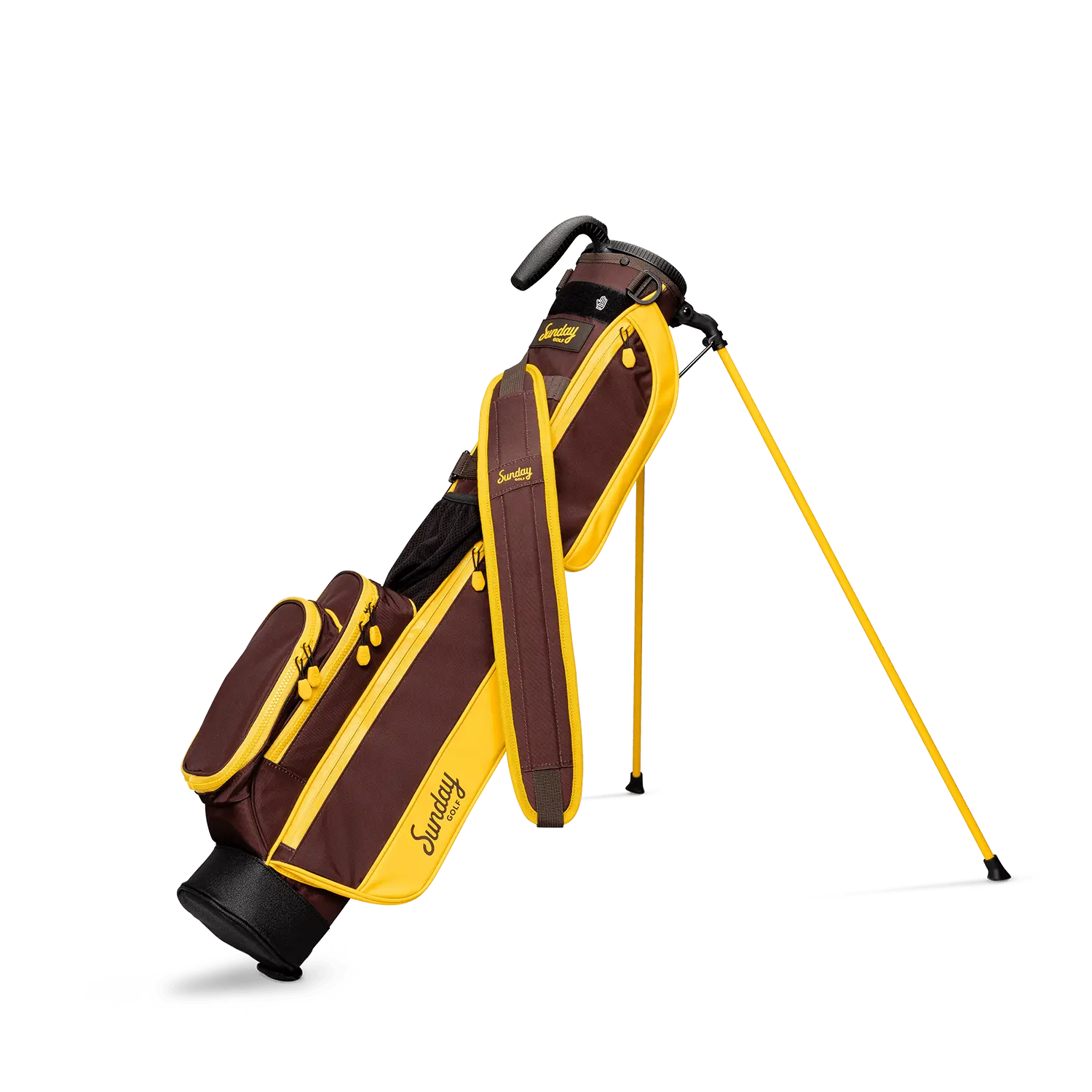 Classic Lightweight Golf Stand Bag for Par 3 Courses, Water-Resistant Golf Equipment in Friars Brown with 2-Way Top Divider, Insulated Cooler, Ball Pocket & Carry Handle, Cooler Pocket, Unisex