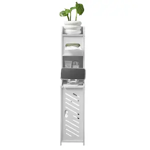 White Toilet Paper Stand with Storage