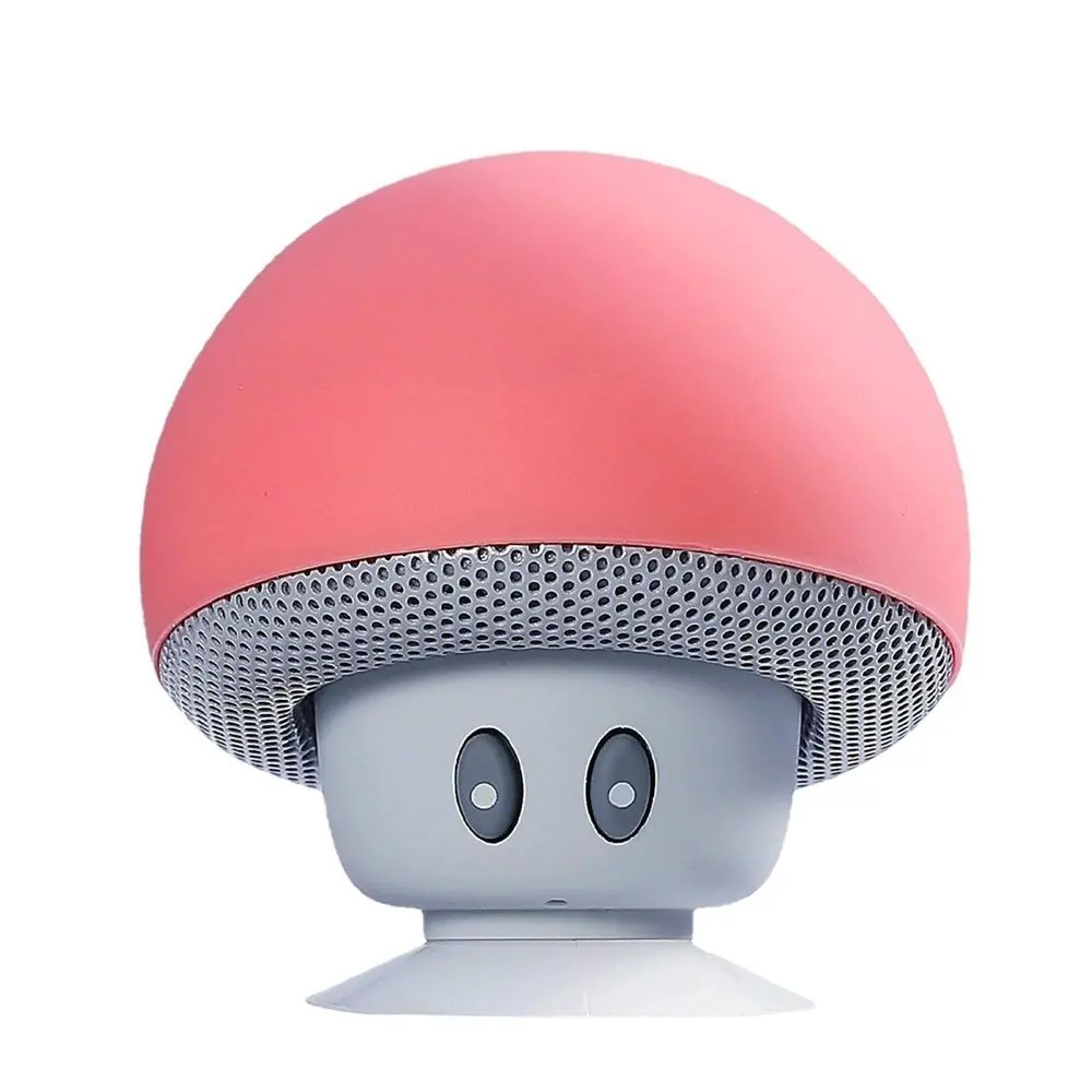 Cartoon Mushroom Head Wireless Bluetooth-compatible Speaker, Portable Suction Cup Phone Stand, Mushroom Gift Small Sound Box, Compact, Ipx-5 Waterproof