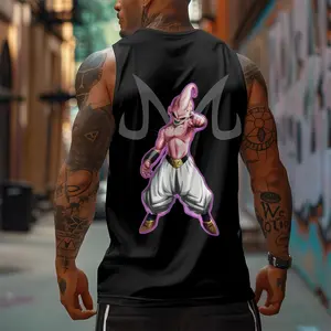 Dragon Ball Dbz Kid Buu Majin Unisex Summer Outfits Men Streetwear 80s 90s Graphic Tees Cotton Anime Tank Tops Men Gifts