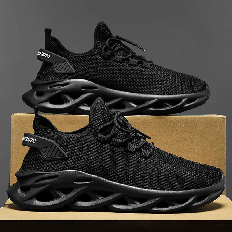 Men's Sporty Lace-Up Low-Top Sneakers, Casual Breathable Athletic Running Trainers for Daily Wear, Versatile Everyday Footwear, Running Style Shoes