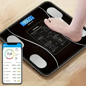 Inspection Bluetooth Smart Body Fat & Weight Scale with LED Display Automatic Calibration Multiple Functions LCD Digital Weighing Scale for Healthcare Goals