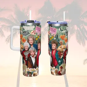 The Golden Girls 40oz Tumbler, Stay Golden Stainless Tumbler, Girl Gang Coffee Tumbler, Golden Girls Steel Tumbler, Tv Show Tumbler Cup