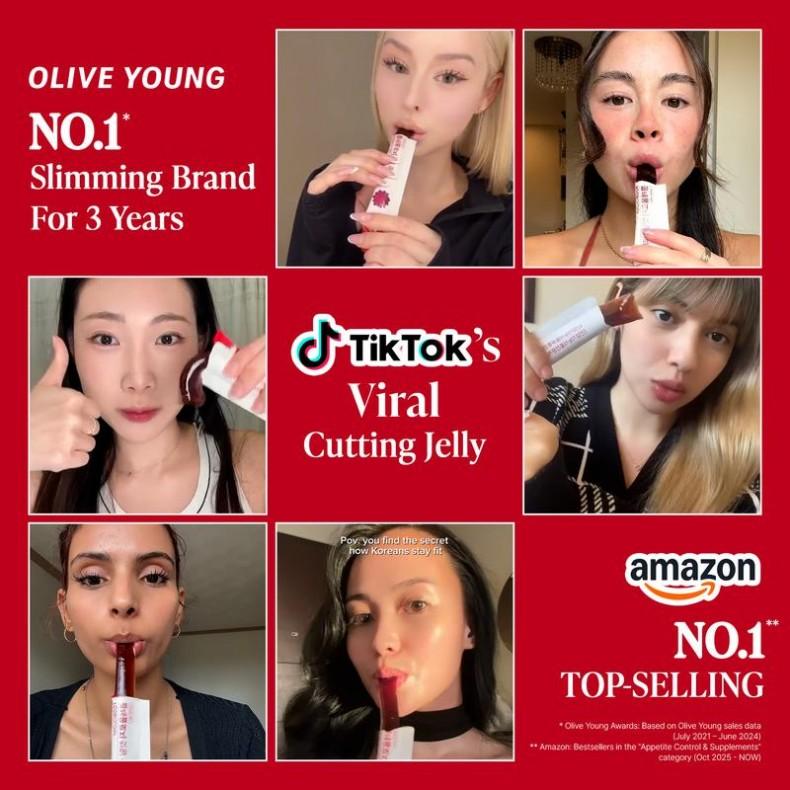 FOODOLOGY Coleology Cutting Stick Jelly – Garcinia Cambogia HCA, Chia Seeds, Pomegranate Flavor Korean Supplement – 10 Sachets