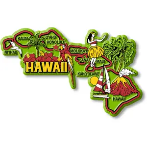 Hawaii Colorful State Magnet by Classic Magnets, 4.5" x 2.8"