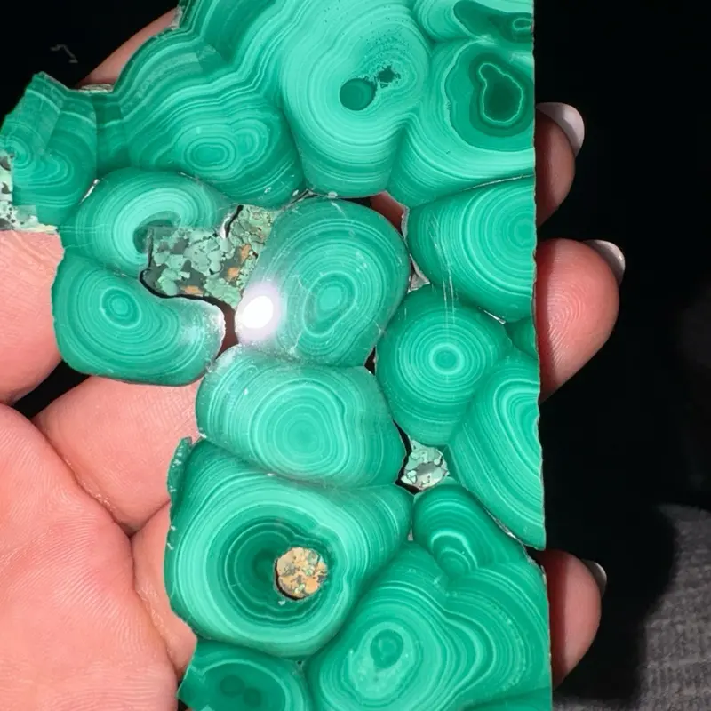 Natural Malachite Slab 82g | Polished Banded Green Crystal | One of One