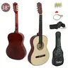 Segawe 38-Inch All-Wood Acoustic Guitar Kit for Kids Aspiring Musicians - Natural Finish, 4.7 lbs, 38"(l)x14"(w)x3.25"(h), Includes Carry Bag, Strap, Extra Set of Strings, Pitch Pipe, Pick for Home Practice