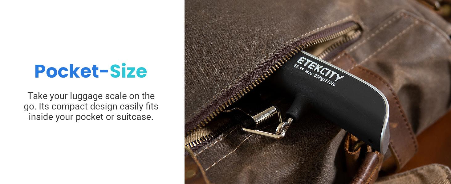 Etekcity Luggage Scale, Travel Essentials, Digital Weight Scales for, Portable Handheld Scale with Temperature Sensor, Rubber Paint, 110 Pounds