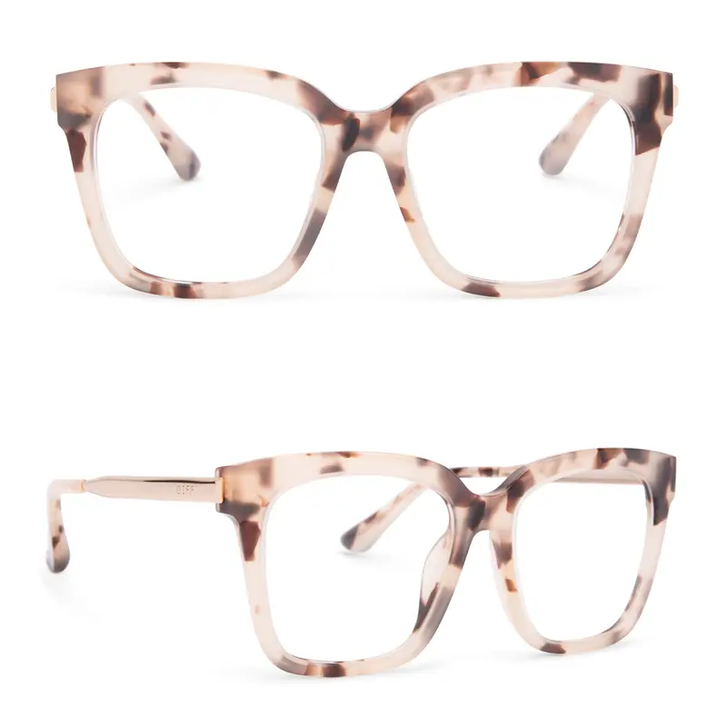 DIFF Bella Oversized Square Blue Light Glasses for Women