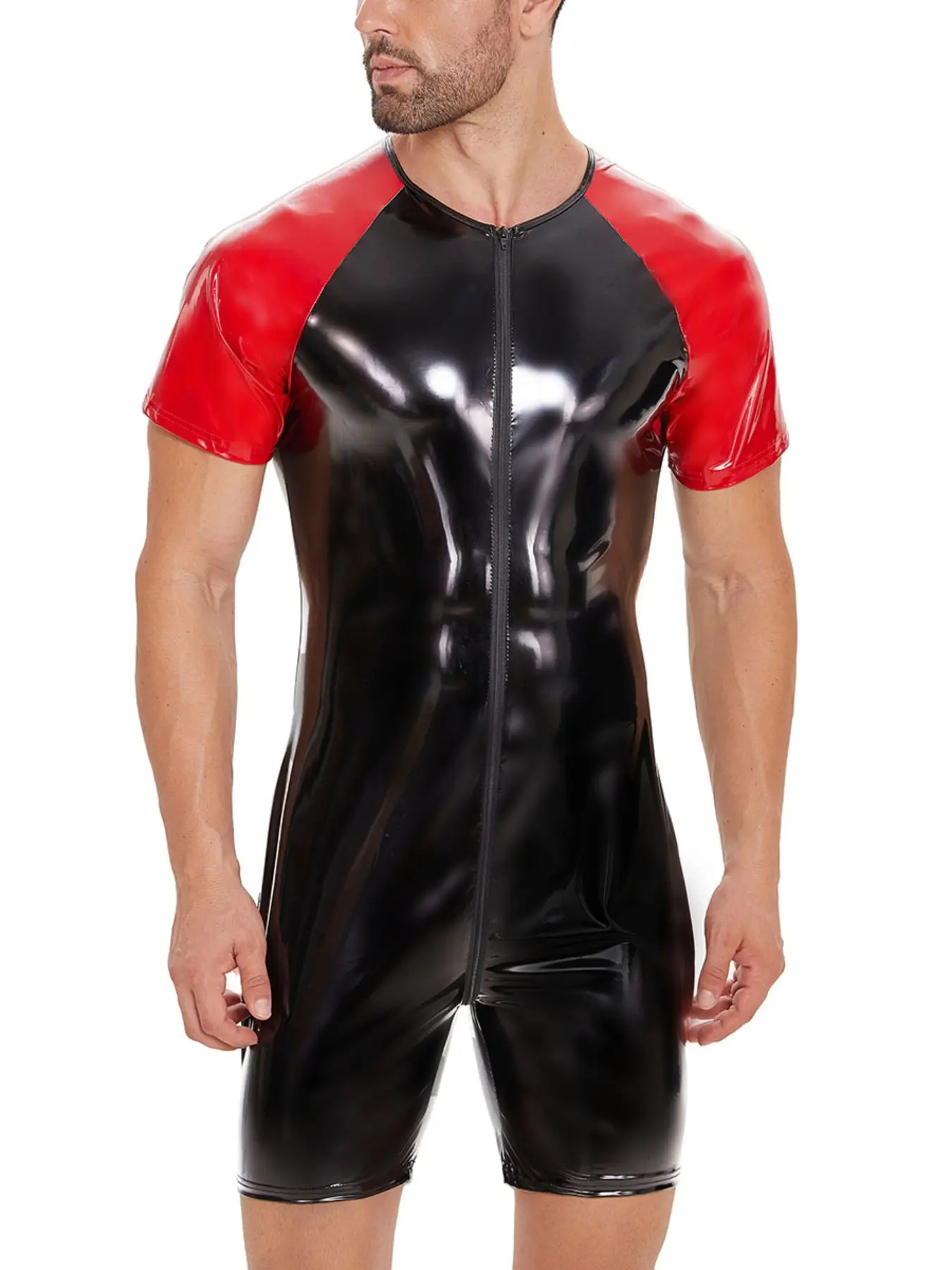 Dark Punk Style Zipper One-Piece, Trendy Hoodie Jumper, Man, Perfect for Bold Fashionistas, Unique Clothing Choice