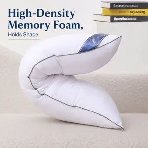Cosybay Full Body Pillow for Adults & Kids, Long Pillow with Memory Foam Adjustable, Firm Support Body Pillow for Side Sleeper, Pregnant, Back Pain Relief. Odorless Ergonomic Contour Memory Foam, Orthopedic Bed Pillow for Side, Back (14x36 inch) petlovers