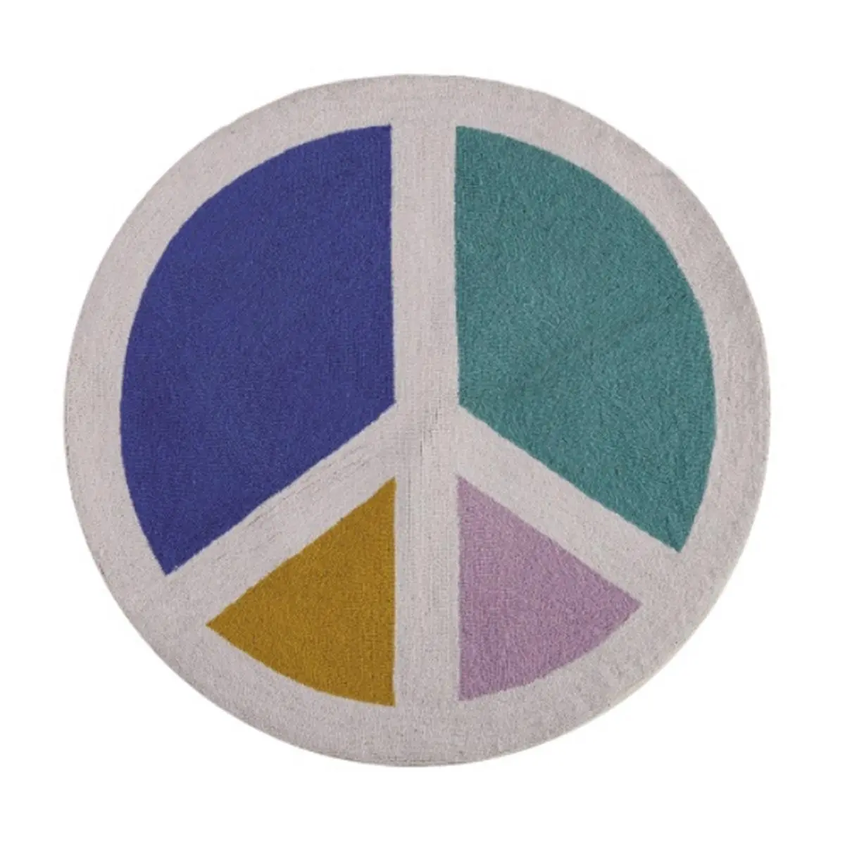 Peking Handicraft 30APS77C03RD 3 ft. Circle Hangable Wall Decor Hook Rug