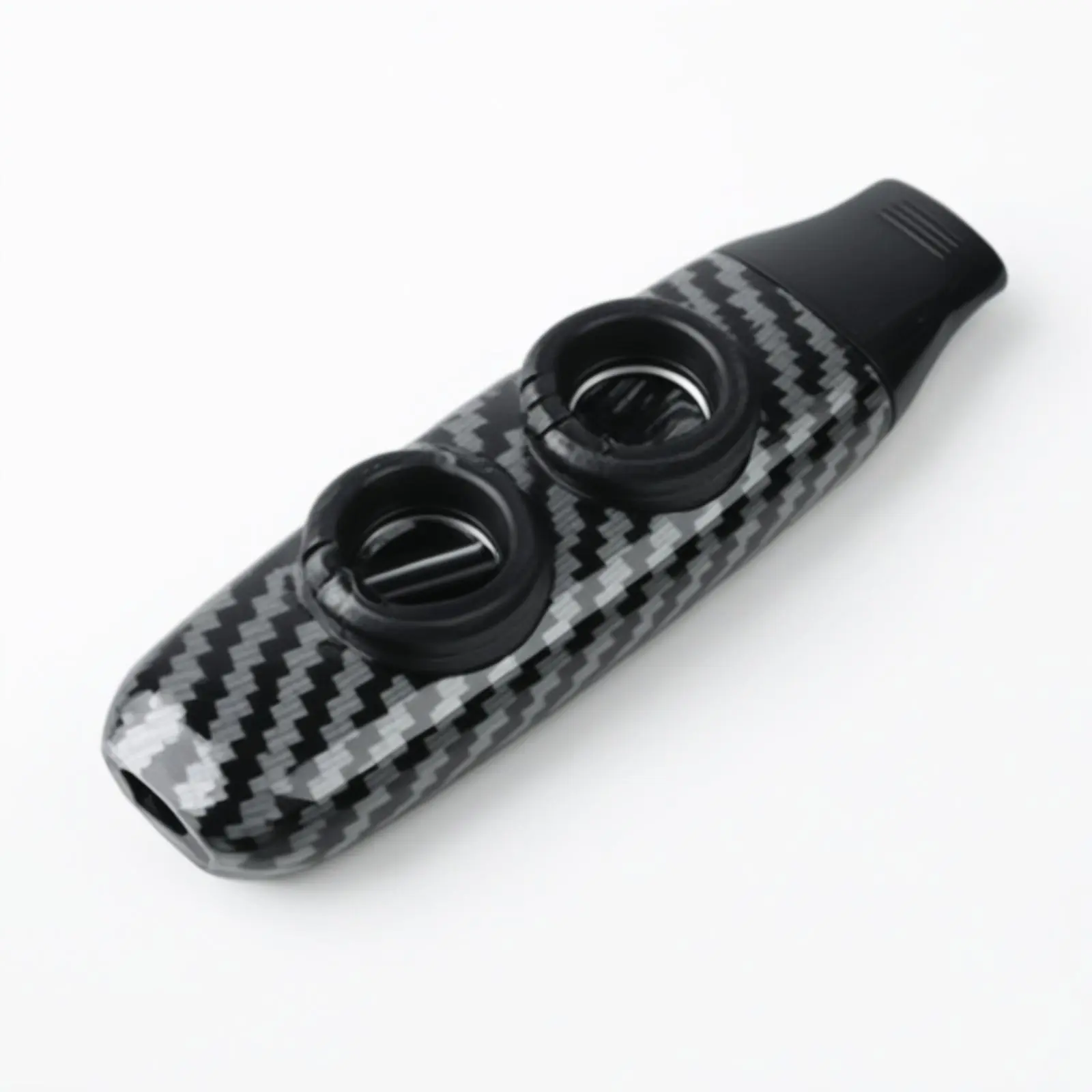 Adjustable Double Hole Durable Portable Kazoo, Carbon Fiber Pattern Kazoo with Accessories, Musical Instrument Accessories for Guitar, Ukulele, Violin, Piano