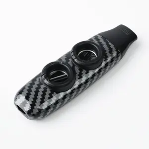 Adjustable Double Hole Durable Kazoo, Carbon Fiber Pattern Kazoo with Accessories, Musical Instrument Accessories for Guitar, Ukulele, Violin, Piano