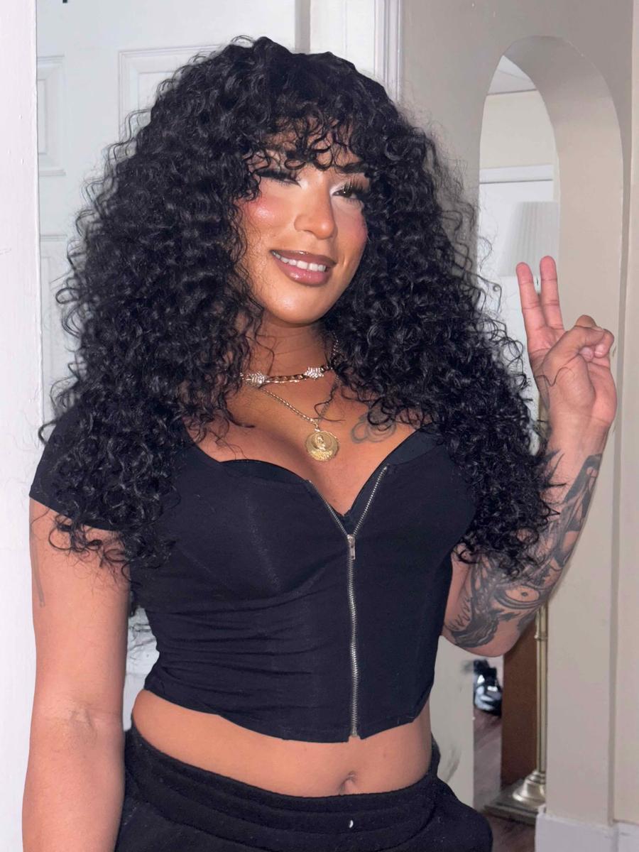 Item: Natural Black, 26, Human hair mixed with premium synthetic fibers