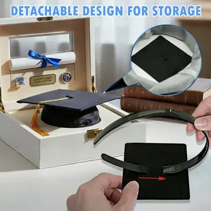 Graduation Cap Headband, Firm Anti-fall HairBand for Graduation Hat, Hat Accessories for Graduates, Students, Women (Grad Cap Not Included)