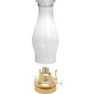 Mason Jar Oil Lamp Burner & Chimney Set - Rustic Design, Universal Fit - Perfect for Farmhouse & Vintage Décor