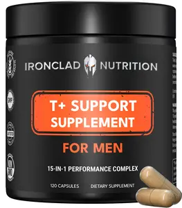 Ironclad Nutrition Supplement for Men - 15-in-1 Complex for Stamina, Vitality, Energy & Strength with Togkat Ali, Ashwaghanda, Tribulus, Shilajit, Fadogia Agrestis- 120 Capsules outdoorfun