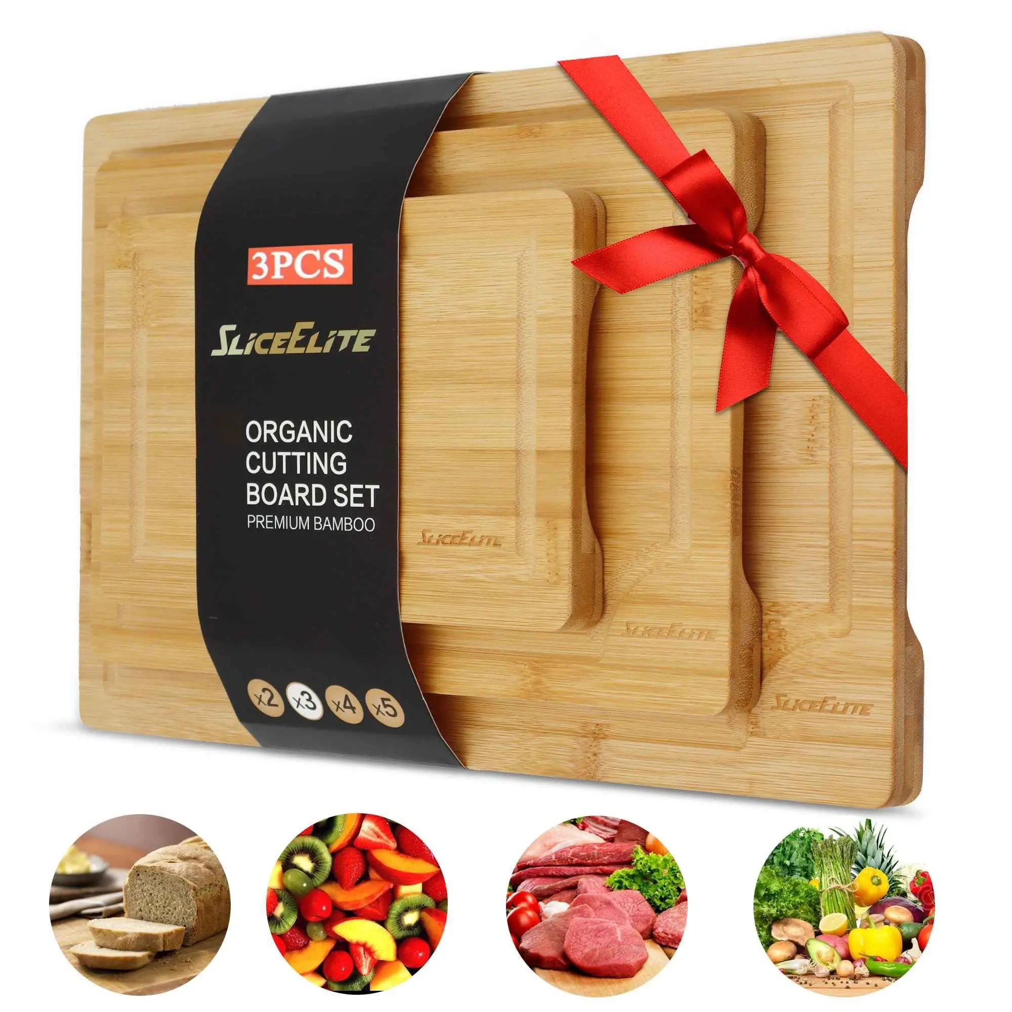 Original 3 PC Bamboo cutting board set